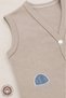 Unisex Baby Mushroom Teddy Bear Embroidered 100% Cotton 3-6-9 Months 2-Piece Combed Cotton Baby Vest - 4