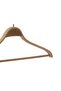 Wooden 8105 44cm Curved Bar Men's Jacket, Coat Hanger Natural Color 4 Pieces - 4
