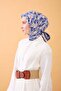 Velora Scarf Geo Mossaic Navy Blue - 3