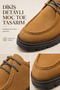 Men's Genuine Leather Moc Toe Thick Sole Lace-Up Daily Casual Shoes 39-44 - 5