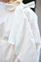 Women's Collar Ribbon Tie Asymmetrical Cut Blouse White - 5