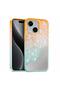 Apple iPhone 13 Compatible Case Lace Mirror Silicone Case Orange