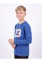 Boy's Round Neck Sweatshirt with Print Detail