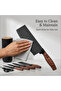 6-Piece Kitchen Knife Set with Holder & Scissors, Ultra-Sharp Chef Knives for Meat & Vegetable Prep, Ergonomic Handle Cooking Cutlery for Home Kitchens, Chefs & Daily Cooks - 8
