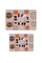 Bath Mat Set of 2 with Non-Slip Base and Washable 60X90 cm - 50X60 cm - 2