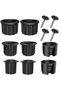 12-piece set of patio umbrella base accessories, plastic parasol bracket replacement parts, wear-resistant umbrella base bracket hole rings and screws