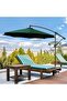 2.7M Umbrella Fabric Sun Replacement Canopy Patio Awning Market 8 Ribs Green - 4