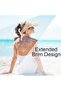 3-Piece Women's Sun Hat Set - Wide Brim Quick-Drying UV Protection Ponytail Cap - Beige, Black, Brown - 3