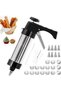 Cookie cutters, piping gun, and nozzles, made of stainless steel, perfect for decorating cookies, pastries, and buttercream, easy to use. - 3