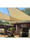 4x4x4 meters, triangular sunshade sail, UV protected and breathable, suitable for terrace shading, as well as garden and patio activities, beige. - 2