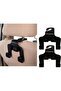 2-in-1 Universal Black Car Rear Seat Headrest Hooks, Can Also Be Used as Phone Holders (Pack of 2)