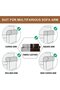 2-Pack grey PU leather elastic sofa armrest slipcovers, scratch resistant, washable non-slip furniture cover - 5