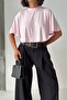 Crep Women's Oversize Crop T-Shirt Viscose Lycra Single Jersey Loose Basic T-Shirt - 7