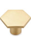 10 hexagonal solid brass kitchen door handles/cabinet drawer handles - 2