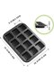 Mini square cake pan - brownie baking pan, carbon steel, non-stick coating, 35.5 x 26.5 cm, gray. - 5