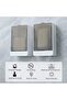 2-Pack Wall-Mounted Soap Dish with Lid, Waterproof & Dustproof No-Drill Transparent Self-Draining Storage Tray for Bathroom & Kitchen, White - 2