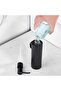 Soap Dispenser - 200 ml - Round SS - For Shampoo, Conditioner, & Shower Gel - For kitchens, bathrooms, & Toilets - Black - 2