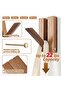 Foldable wall hooks, 2-piece set, simple wooden coat rack, suitable for hanging hats, bags and towels. - 3