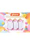 10 Pieces of Pink Patterned Sleeveless Children's Baby Bodysuits with Snap Fasteners - 3
