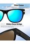 Polarized square over-the-glasses sunglasses – for men & women – driving, fishing, outdoor – with anti-reflective UV400 protection – oversized - 3