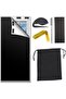Adjustable 145x100 cm Velcro Portable Blackout Curtain Fabric & Sun Protection (Black)