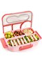 Adult lunchbox, 4-compartment lunchbox, drop-resistant, dishwasher safe, pink.