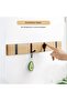 Wall-mounted coat hook, foldable coat hook with 4 hooks, can be used to hang hats, scarves, etc. - 3
