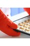 Premium non-slip oven mitts (1 pair), heat resistant up to 240°C, ultra-heat resistant silicone grill mitts, cooking, baking, grilling, black. - 5