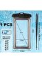 5-Piece Transparent/Black IPX8 Waterproof Phone Cases – With Inflatable Cushion, Up to 6.7" - 2