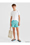 Nevavm Patterned Boys' Swim Shorts with Difference in Color