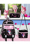 A+ Quality Kız Melodi Black Primary School Orthopedic 3-Piece Set with Pen Holder, Foil-Lined Lunch Bag, 3 Compartments 509 - 2