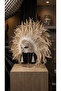 Aurélie: Luxury Ivory Colorful Feathered Lace Embroidered Venetian Mask - 2