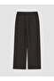Xside Brown Elastic Waist Wide Leg Women's Trousers - 6