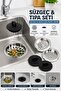 4 Pieces Sink Strainer and Stopper Set Stainless Steel Kitchen Bathroom Drain Strainer Drain Cover