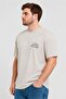 Men Crew Neck Short Sleeve Graphic Print T-Shirt, Grey - 3