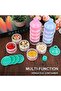 Baby milk powder dispenser 4-tier baby food formula feeding portable stackable box 2 pieces - 4
