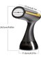 Black garment steamer 1500W steam iron with water tank, fast heating for wrinkle-free ironing - 3