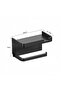 Designer Wall-Mounted Toilet Paper Holder with Tray (White) - 3