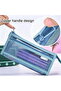 2x Pink Mesh Double-Layer Transparent Pencil Cases with Handle Zipper Bag - 5