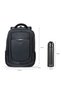 16” School Backpack with Laptop Sleeve & 640ml Insulated Stainless Steel Spray Water Bottle Set – Grey - 8