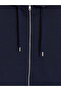 Ozmarka New Season Navy Blue Hooded Men's Zippered Sweatshirt - 6