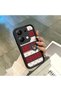 Redmi Note 14S Compatible Cute Bear Protective Case, Mix of Plaid and Lines, Impact Blocking