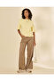 Women Beige Wide Leg Pants - 5