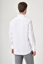 White Hard Collar Long Sleeve Pocketed Comfort Fit 100% Cotton Shirt 1004260219 - 5