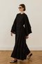 Sareena Ribbed Detailed Voile Dress Black - 4