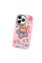 Realme C51 Compatible Case Camera Protector Pink Silicone Couple Phone Case Heart Pattern - 3