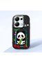 Poco M6 Pro 4g Compatible Case Camera Protector Black Silicone Couple Phone Case Panda Pattern