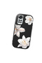 Redmi Note 11S Compatible Case Camera Protector Black Silicone Couple Phone Case with Floral Pattern - 3