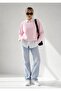 Women's Three-Thread Ribbed Cotton Oversize Sweatshirt