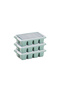 3-Piece Mini Ice Mold - Cube Shaped - with Lid - Plastic - 4